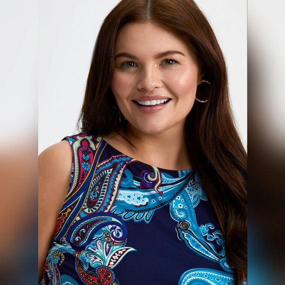 Laura-Paisley Print  Sleeveless Top - Picture 2 of 13